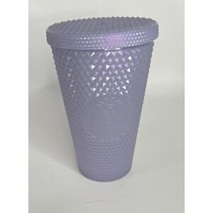 Starbucks Winter 2021 Icy Lilac Studded Bling 16 Oz Tumbler Cup NO Straw NWOT